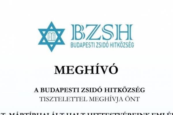 Mártírjainkra emlékezünk a Kozma utcai zsidó temetőben